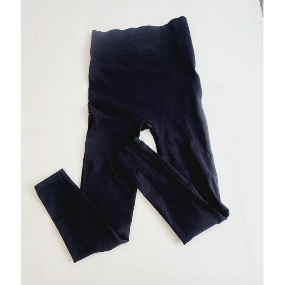 Blanqi Maternity Leggings Womens Size Large Black Over Belly Panel Compression